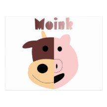 Vache + Carte postale de porc = de Moink