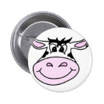 Vache de sourire badge avec épingle