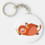 Vache des montagnes Keychain à bande dessinée pare porte-clés