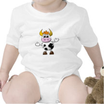 Vache drôle à bande dessinée barboteuses