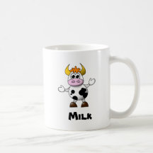 Vache drôle à bande dessinée tasse à café
