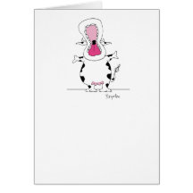 VACHE ENTHOUSIASTE CARTE DE VŒUX