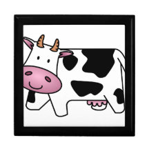 Vache heureuse boîtes à bijoux