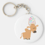 Vache heureuse mignonne Keychain à Brahman de band porte-clés