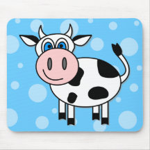 Vache heureuse Mousepad Tapis De Souris