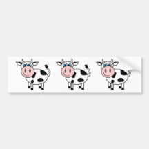 Vache heureuse - personnalisable ! autocollants pour voiture