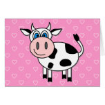 Vache heureuse - personnalisable ! cartes de vœux