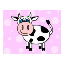 Vache heureuse - personnalisable ! cartes postales