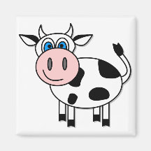 Vache heureuse - personnalisable ! aimant pour réfrigérateur