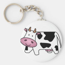 Vache heureuse porte-clefs