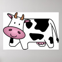 Vache heureuse poster