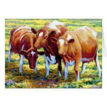 Vache laitière de vaches dans l'image de peinture  cartes