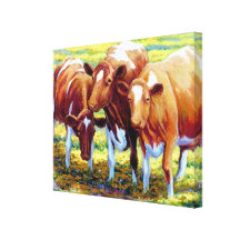 Vache laitière de vaches dans l'image de peinture  toile tendue
