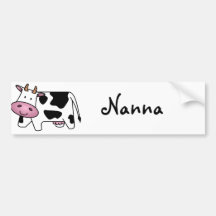 Vache laitière mignonne adhésif pour voiture