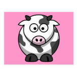 Vache mignonne à bande dessinée carte postale