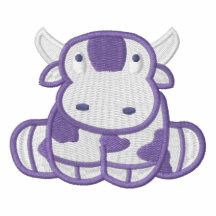 Vache mignonne à MOO de pourpre (MOO ! sur la doui