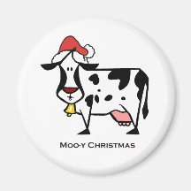 Vache mignonne à Noël Aimant