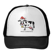 Vache mignonne à Noël Casquettes De Camionneur