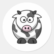 Vache mignonne autocollants