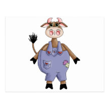 Vache mignonne carte postale