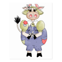 Vache mignonne carte postale