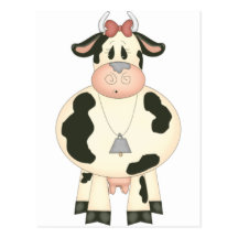 Vache mignonne carte postale