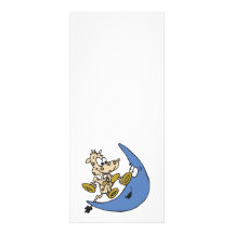 vache mignonne sautant par-dessus la lune cartes doubles