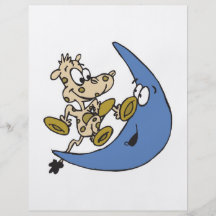 vache mignonne sautant par-dessus la lune prospectus