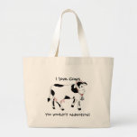 Vache noire et blanche sac fourre-tout