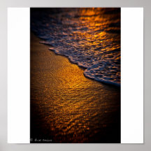 Vague et sable rencontrés affiche