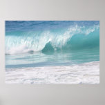 Vague magnifique de turquoise affiches