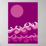vague rose affiche