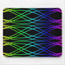vagues d'arc-en-ciel tapis de souris