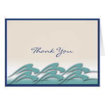 Vagues de carte de remerciements de marine d'amour