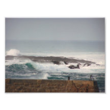 Vagues de crique de Sennen Impression Photographique