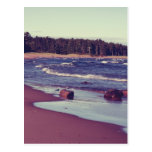 Vagues de plage du lac Supérieur Carte Postale