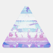 Vagues en verre souillé : Style de signature de Na Stickers En Triangle