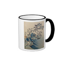 Vagues et oiseaux, c.1825 mugs à café