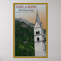 Val di Fleres - église dans les Alpes Posters