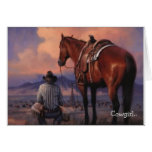 Valentine à une cow-girl cartes