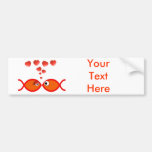 Valentine chrétien v2 orange autocollants pour voiture