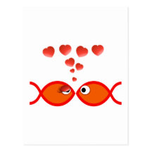 Valentine chrétien v2 orange carte postale