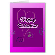Valentine contents carte de vœux