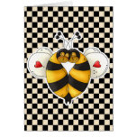 Valentine étreignant des abeilles dans l'amour carte