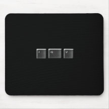Valentine Mousepad (coeur d'I <3 U) I vous Tapis De Souris
