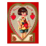 Valentine pour des enfants carte postale