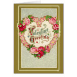 Valentine victorien avec la guirlande en forme de  cartes