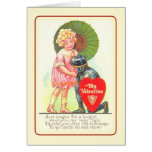Valentine vintage carte de vœux