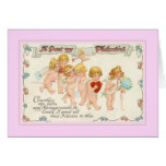 Valentine vintage carte de vœux
