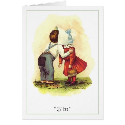 Valentine vintage carte de vœux